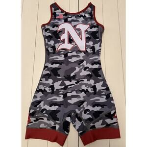 Northridge Wrestling Singlet Womens Medium Red Black Gray 125-145 lbs